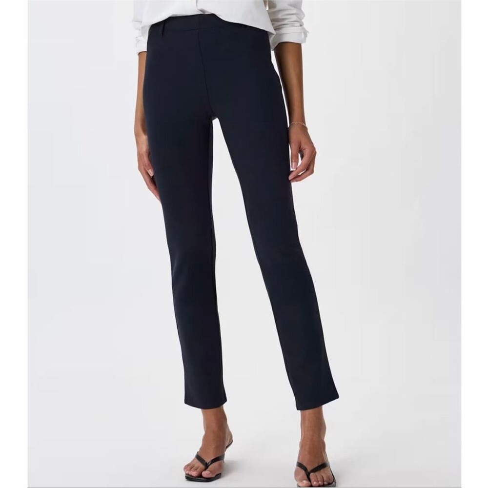 Quince Women's Slim Straight navy Trousers